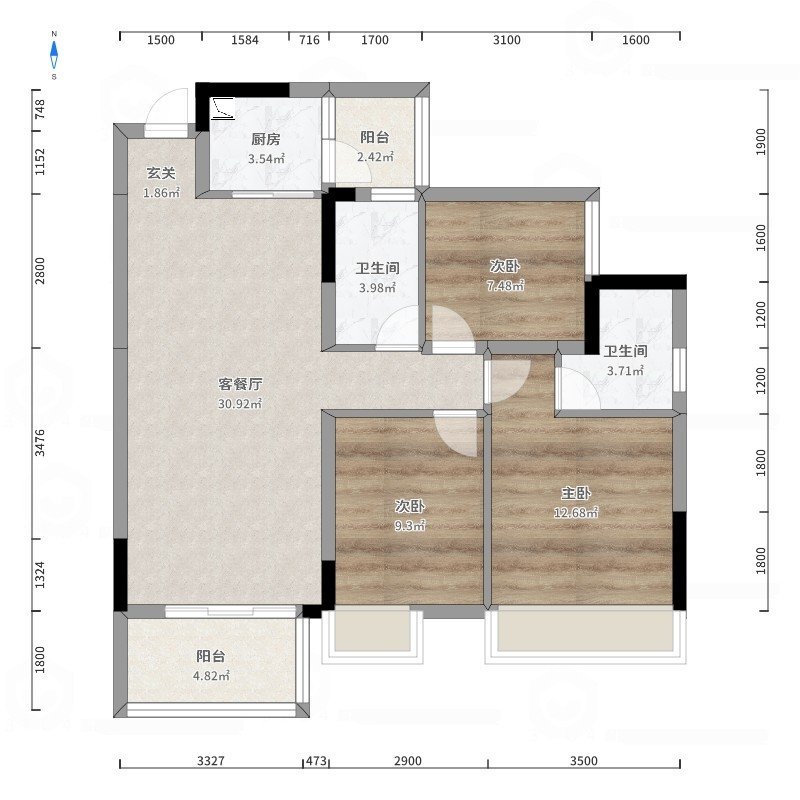 龙光普罗旺斯北区,象山区 普罗旺斯清水房 三房两厅带车位出售10