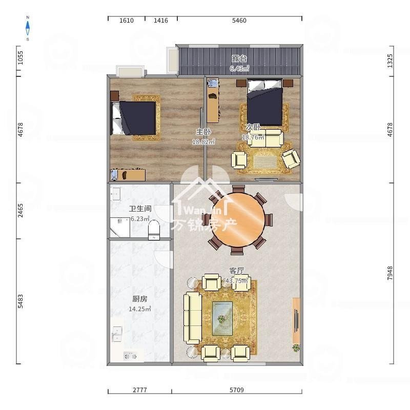 龙口市西城区精装2室1厅1卫二手房出售7