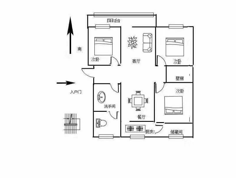 临沭县临沭毛坯3室2厅1卫二手房出售8