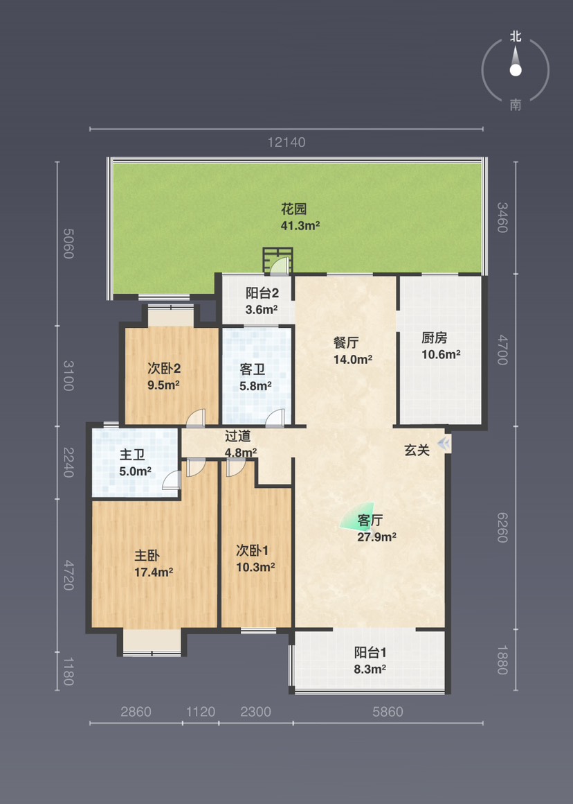 麒麟区西片区毛坯3室2厅2卫二手房出售14