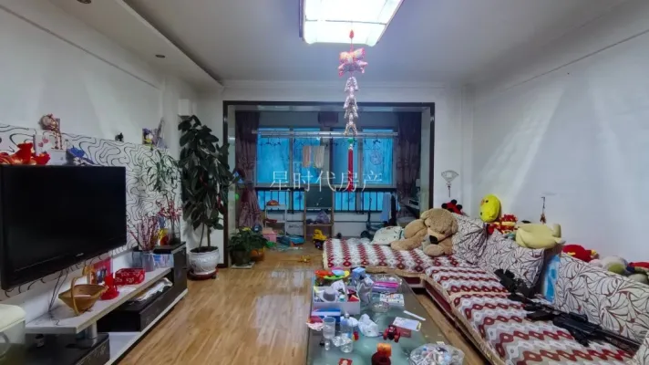 丽景园B区两室两厅，东西通透带家具，可按揭