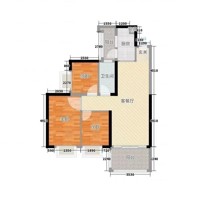 东侨区北岸毛坯3室2厅2卫二手房出售10