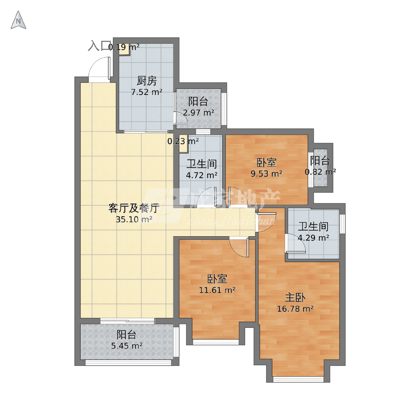 港北区城西新区精装3室2厅2卫二手房出售13