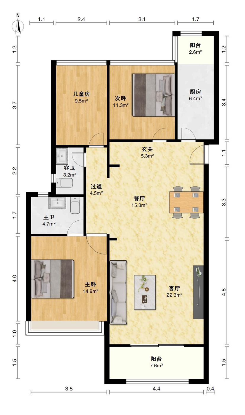 电力公司上院,工农路精装三房急售 边套停车免费13