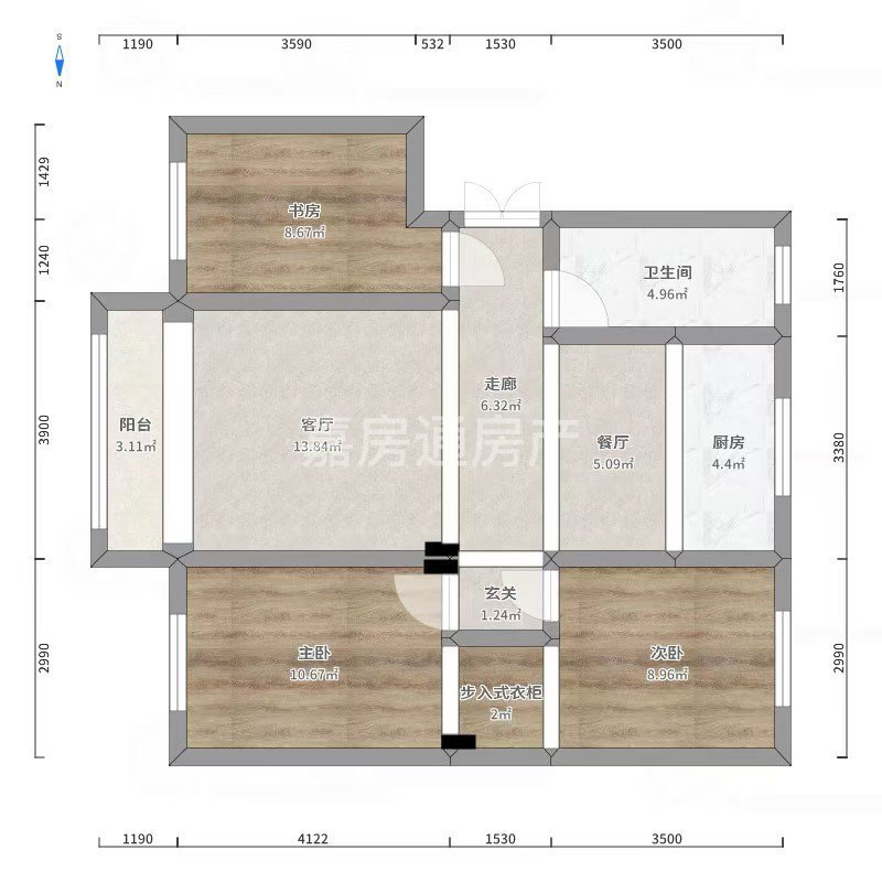 市辖区城中毛坯3室2厅2卫二手房出售14