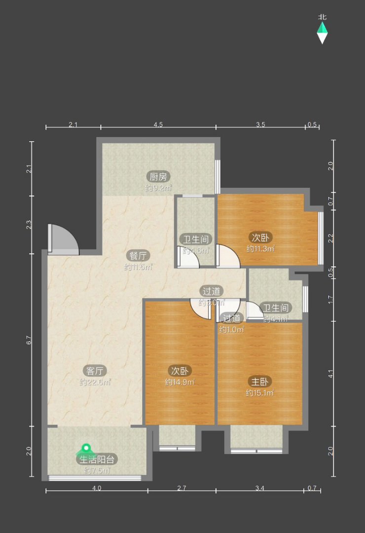 麒麟区西片区毛坯3室2厅2卫二手房出售12