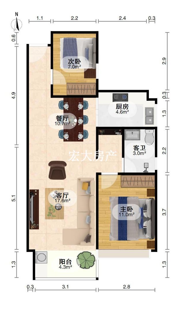 永盛翰林苑,永盛翰林苑 2室2厅1精装 送一个么车位使用面积大楼层好13