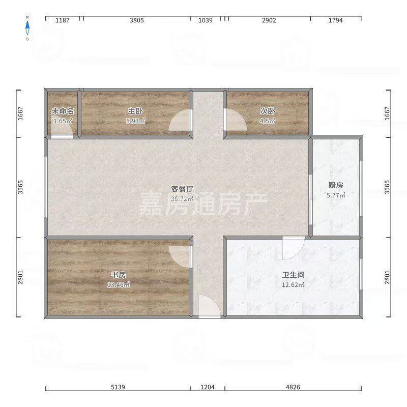 市辖区城中精装3室2厅1卫二手房出售13