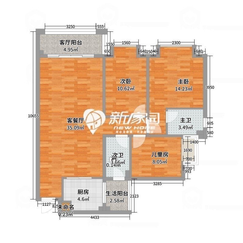 碧江区碧江区精装3室2厅1卫二手房出售9