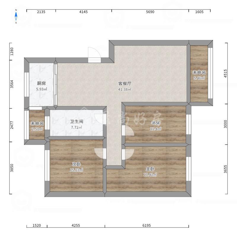 市辖区城中精装3室2厅1卫二手房出售13