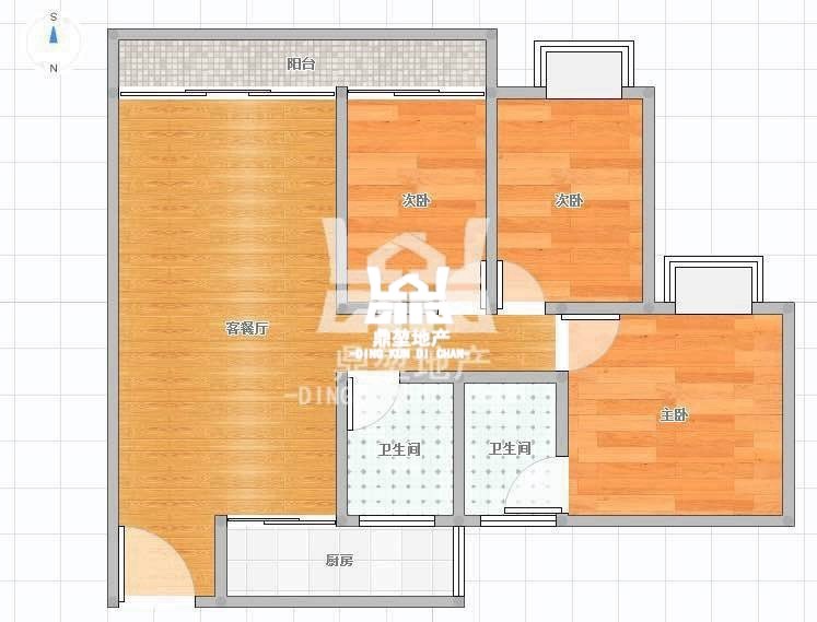 横县茉莉花市场毛坯3室2厅2卫二手房出售12