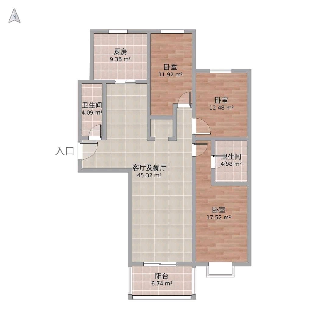 麒麟区东片区毛坯3室2厅2卫二手房出售14