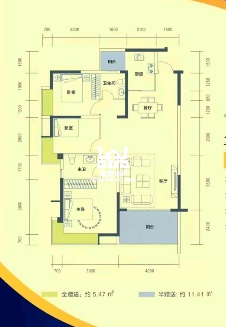 横县茉莉花市场毛坯3室2厅2卫二手房出售13