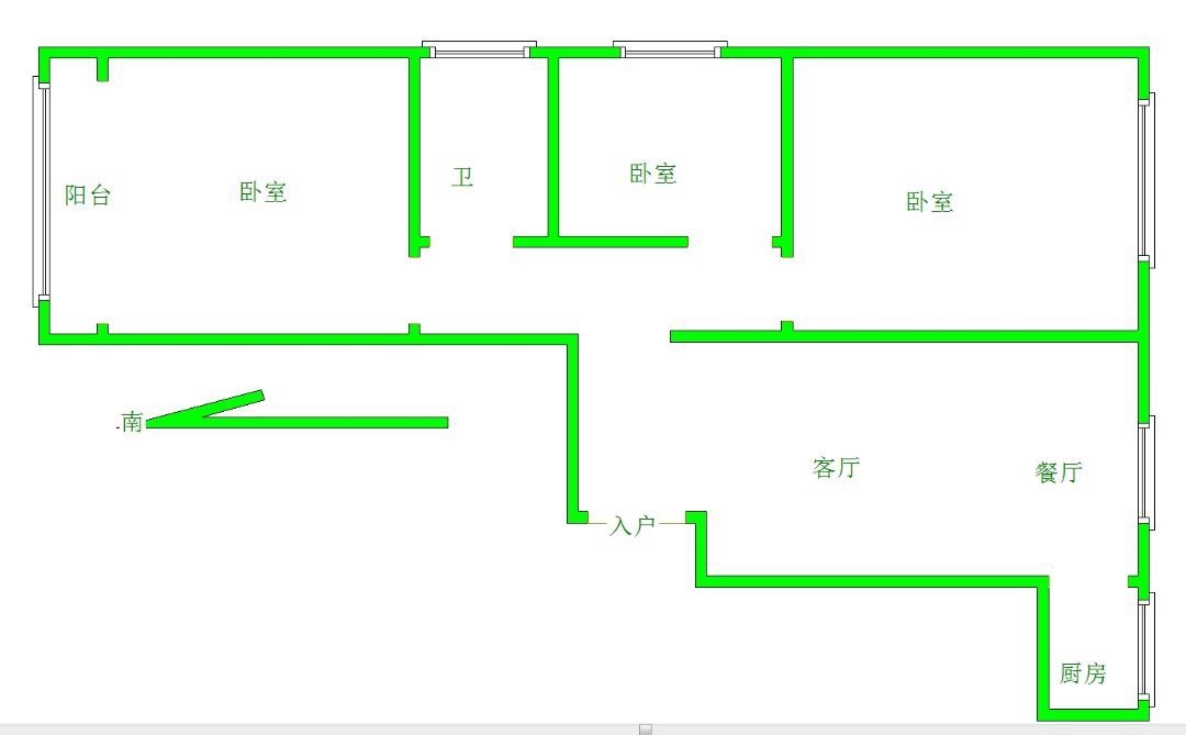 城区城区精装3室2厅1卫二手房出售11