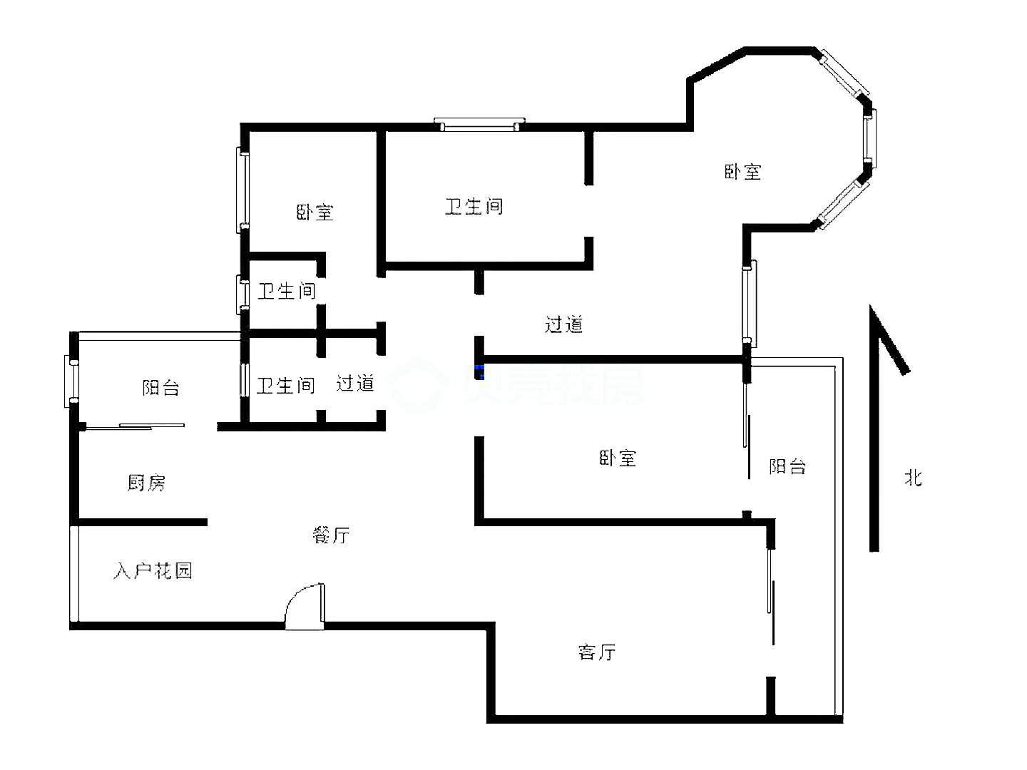 东海岸花园,东海岸花园3室2厅3卫3阳台185㎡ 带超大入户花园13