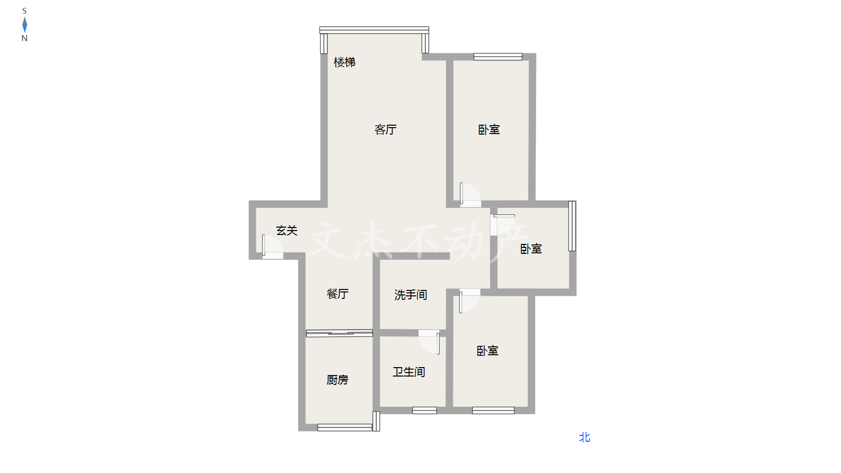 玫瑰城A区,玫瑰城a区6跃7层106平 南北三室两厅 南明厅13