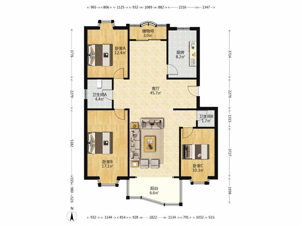 赛罕区其他精装3室2厅2卫二手房出售2