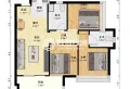 文澜府毛坯三房，朝南户型，采光充足10