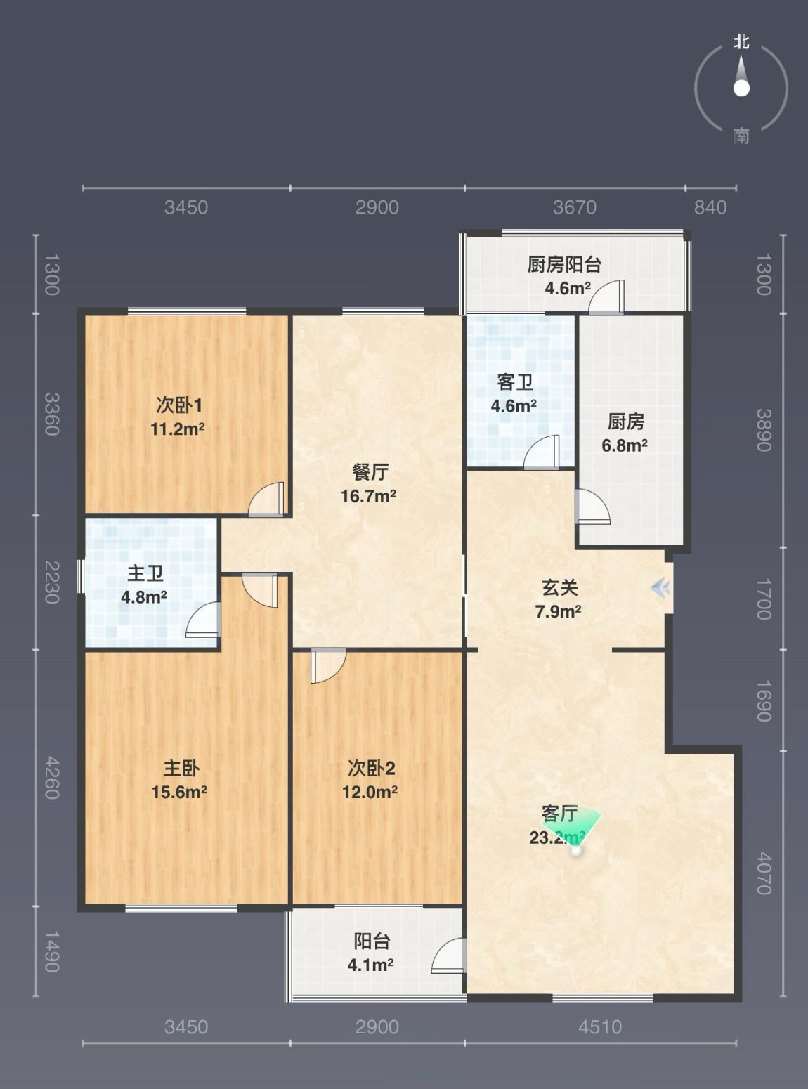 鸿都花园,精品好房，中高层视野广，鸿都花园南向三房送家私家电！13