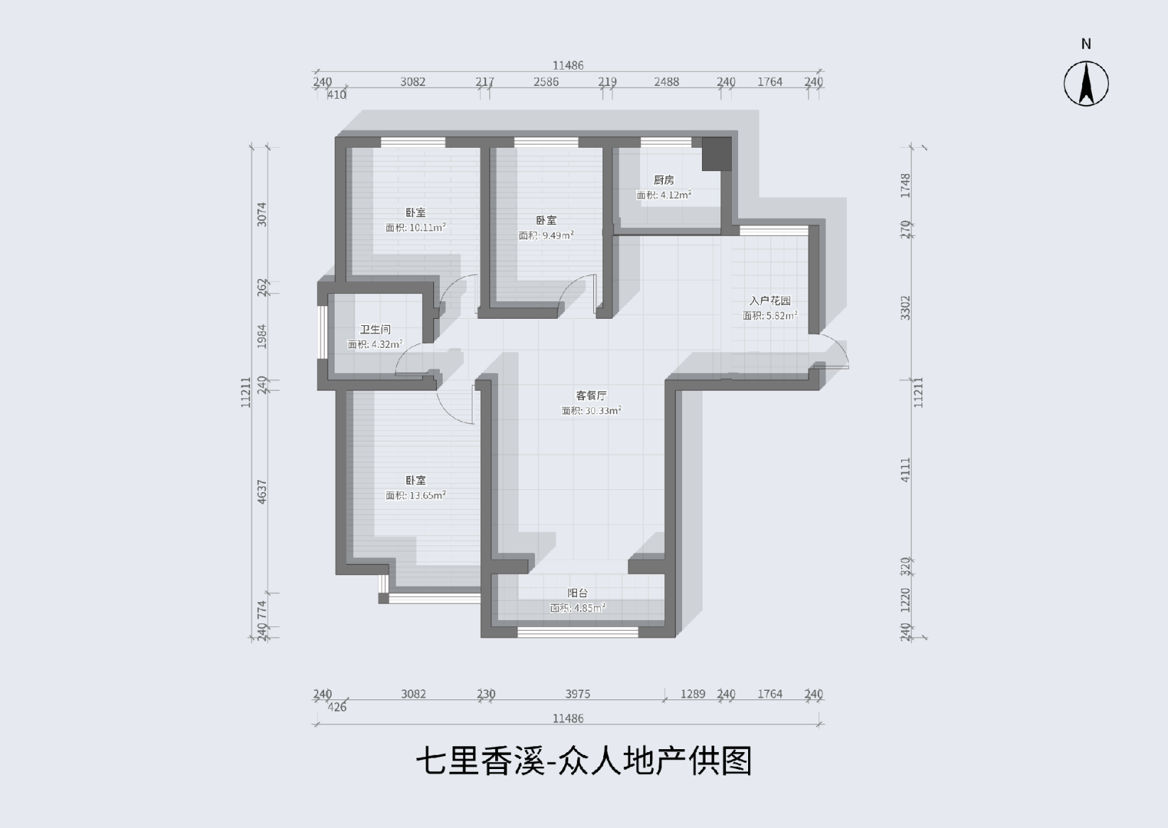 七里香溪,七里香溪120㎡3室2厅1卫1阳台毛坯南，好房出售9