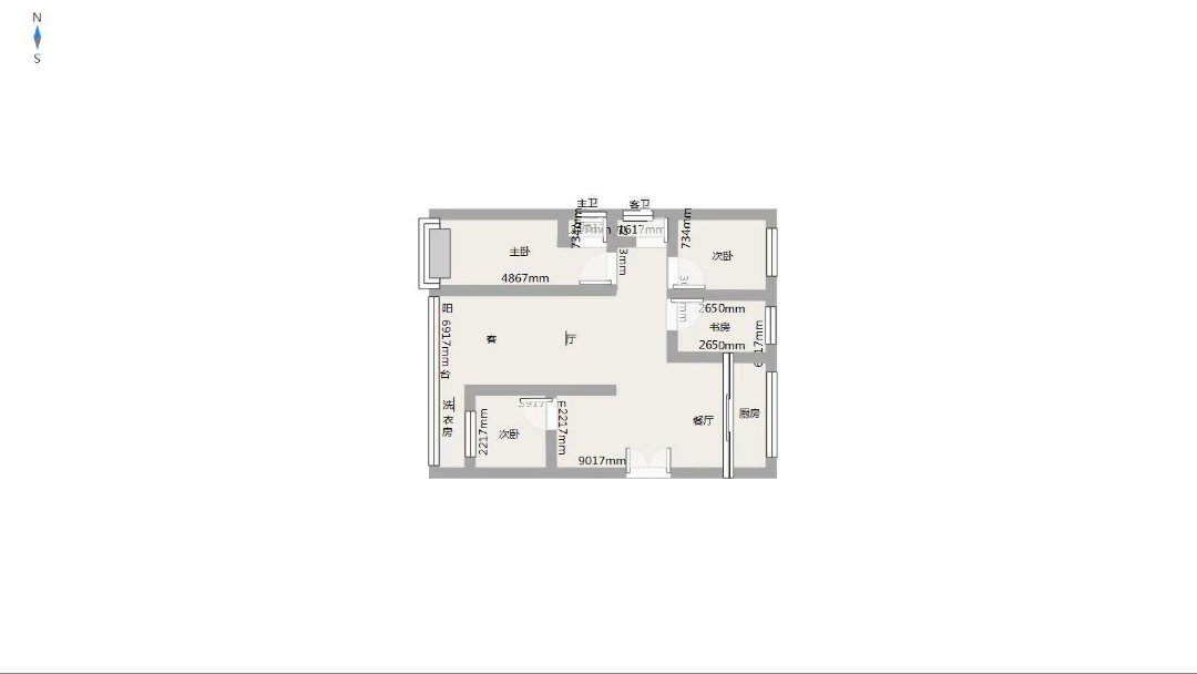 麒麟区南片区毛坯3室2厅2卫二手房出售12