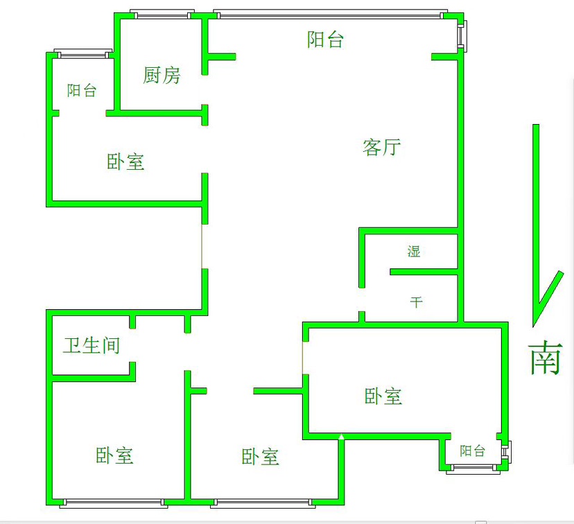 明天广场,难得一见的普通小户型,总价低,朝向好13