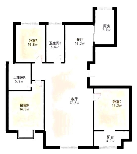 五通桥区竹根精装4室2厅2卫二手房出售11