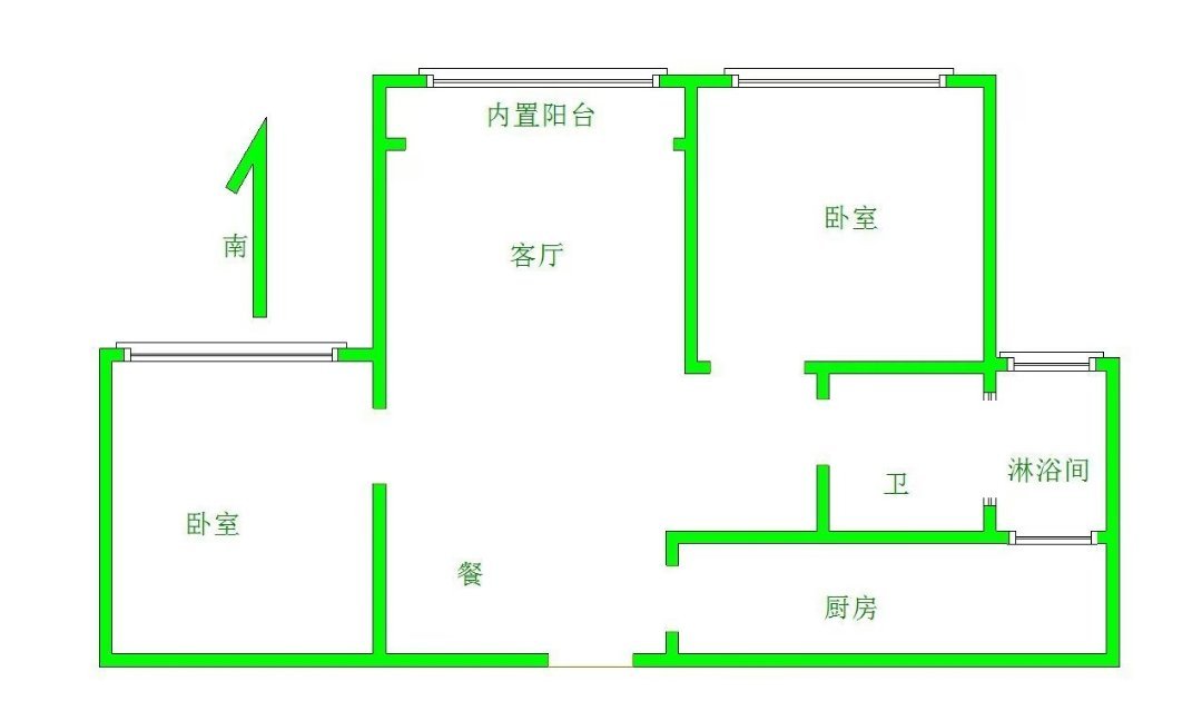 城区城南精装2室1厅1卫二手房出售11