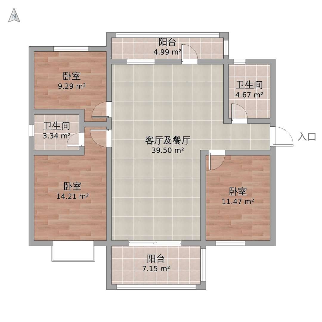 麒麟区东片区精装3室2厅1卫二手房出售12