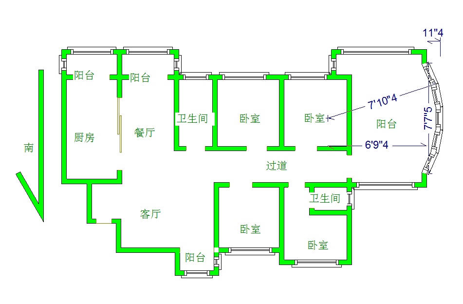 枫林和平花园,枫林和平花园 4室精装 使用面积大楼层好12