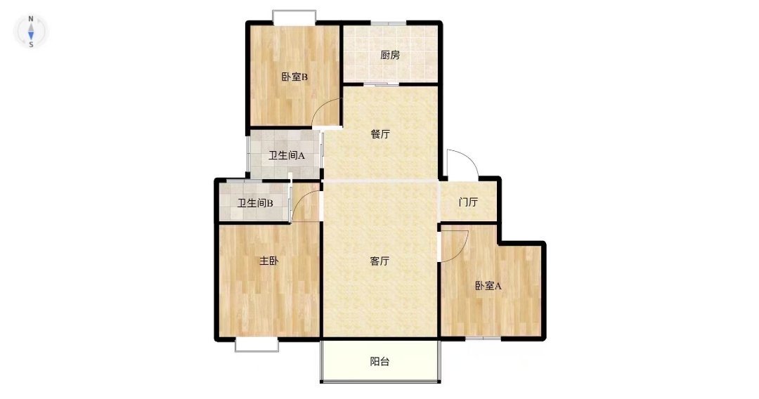 美麟峰景125.5㎡3室2厅2卫精装飞机户型只要112.8-美麟峰景二手房价