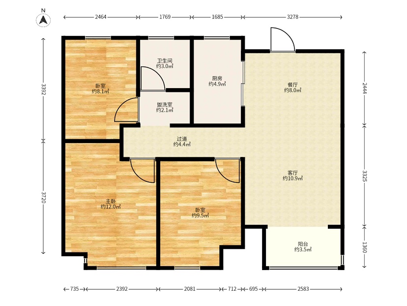 雅居乐荣华里,雅居乐荣华里精装带花园，面积85.68㎡，欢迎品鉴12