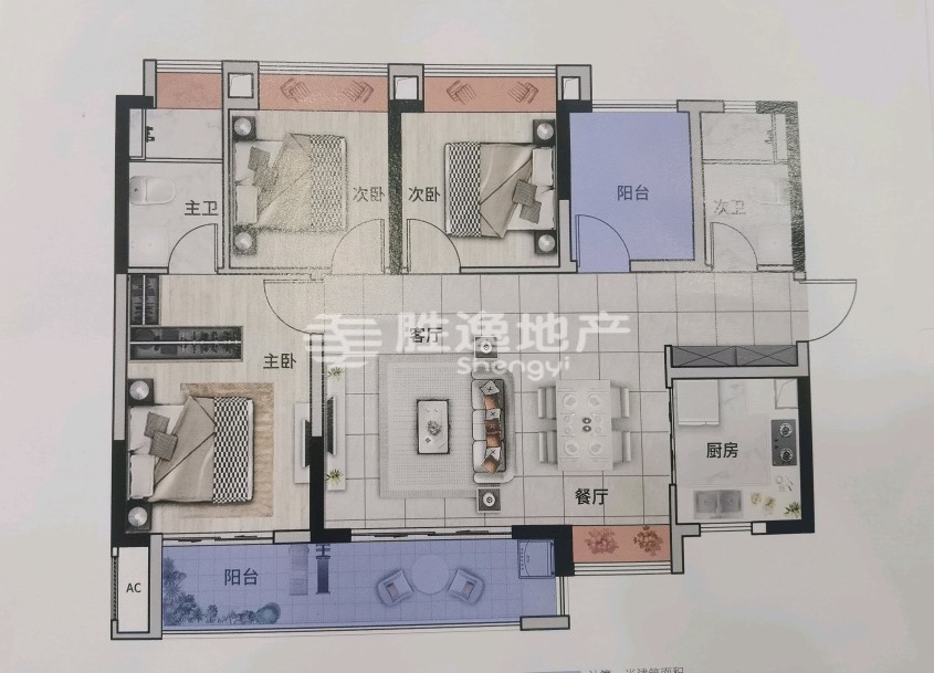 金洲府4室2厅2卫朝南精装出租12