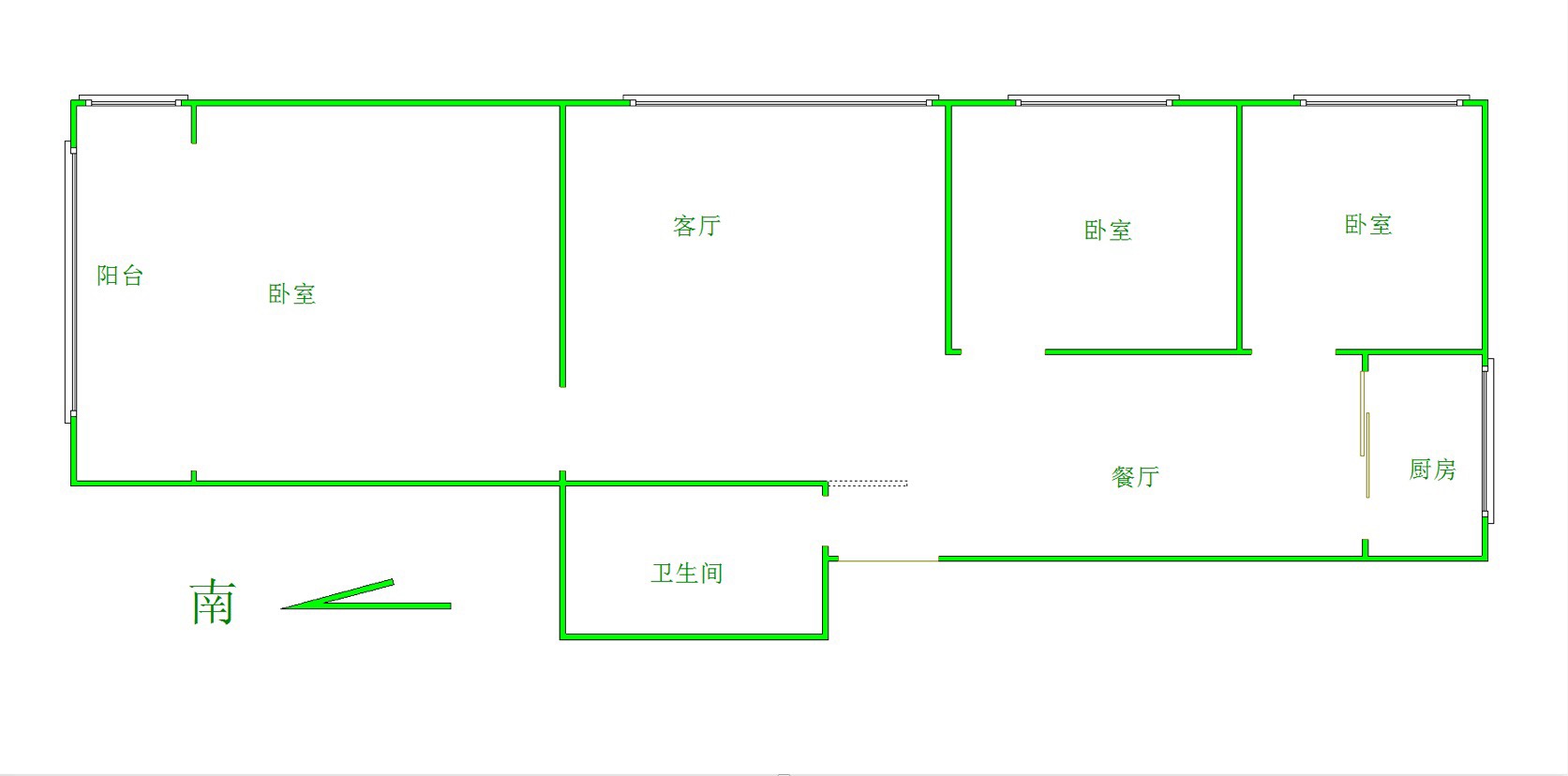 城区城区精装3室2厅1卫二手房出售11