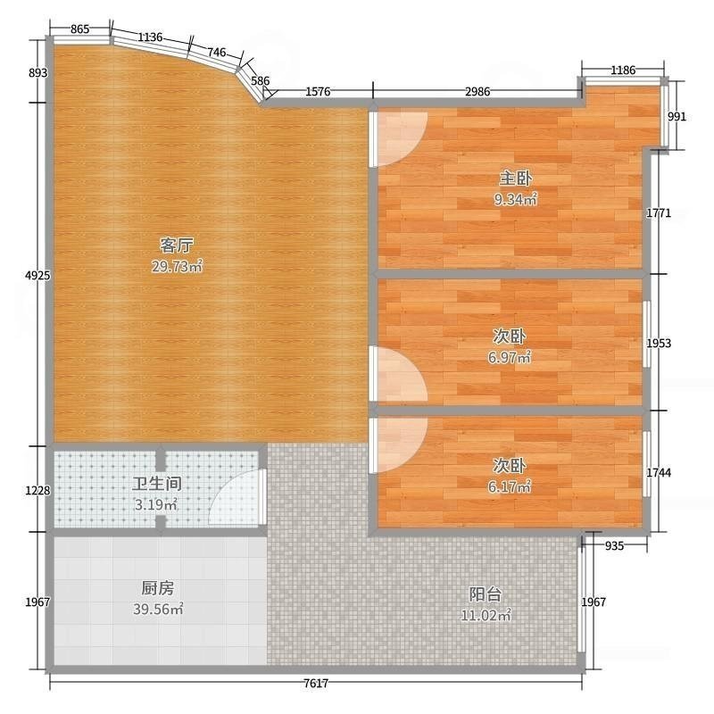 麒麟区北片区毛坯3室2厅1卫二手房出售14