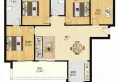 蜀汉大都会纯板房，户型4室2厅2卫2阳台急售！10