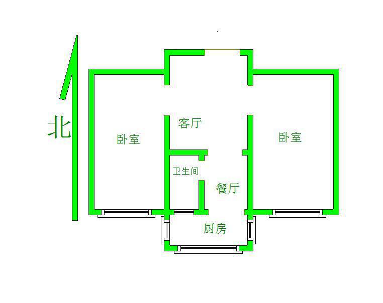 竞秀区北国先天下普通2室1厅1卫二手房出售6