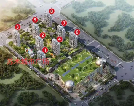苏沐国际3室2厅1卫毛坯