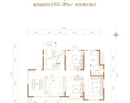 东湖湾4室2厅2卫毛坯
