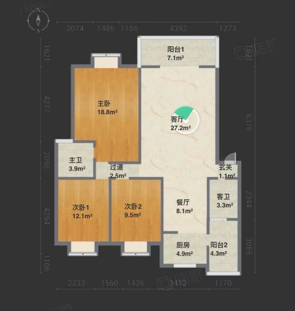 麒麟区东片区精装3室2厅2卫二手房出售13