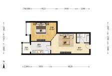 1室1厅1卫1阳台,家具家电齐全黄金楼层