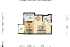 远洋山水南区高品质精装1室1厅1卫1阳台,交通便利,设施齐全