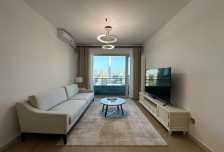 整租 CBD华贸公寓80平米一居室精装修 拎包入住